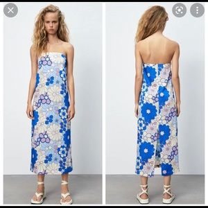 Zara Floral Print Midi Dress
